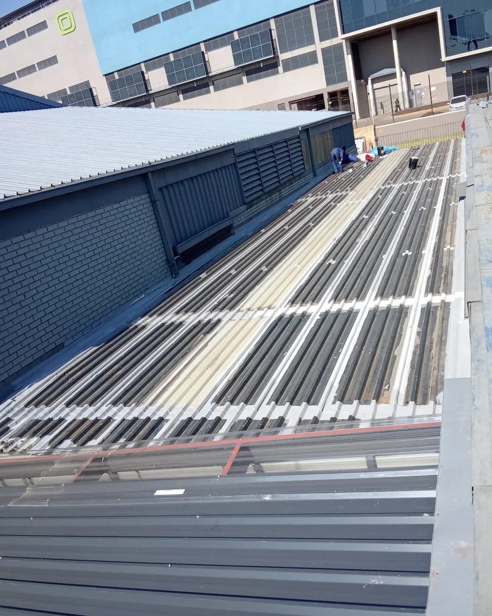 Metal roof work