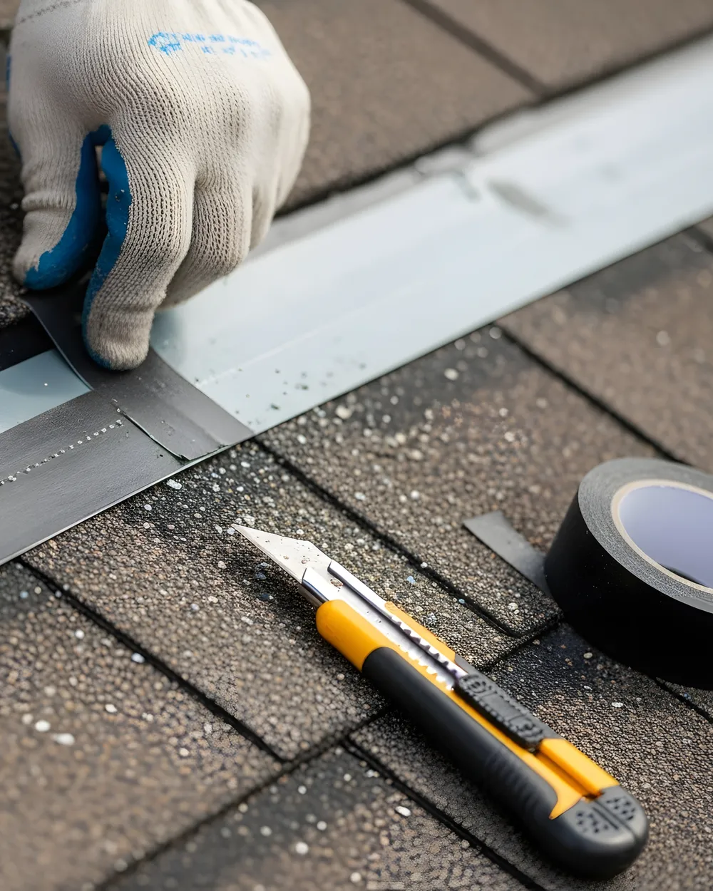 Stock photograph illustrating roof repairs